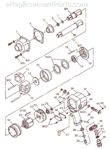 Page A Diagram and Parts List for CP776-6 T024622 Chicago Pneumatic Wrench